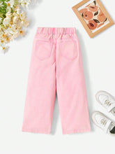 Toddler Girls' Casual Daily Colorful Jeans With Distressed Rips, Versatile